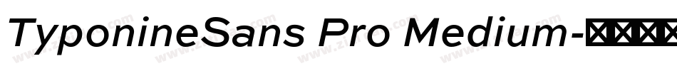 TyponineSans Pro Medium字体转换